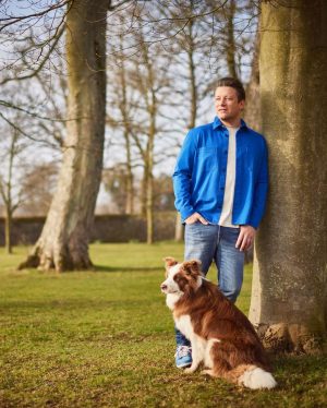 Jamie Oliver Instagram - I heard it’s national love your pet day today so have to shout out my little dude Conker. Love him and what a great addition to our weird and wonderful family xxx