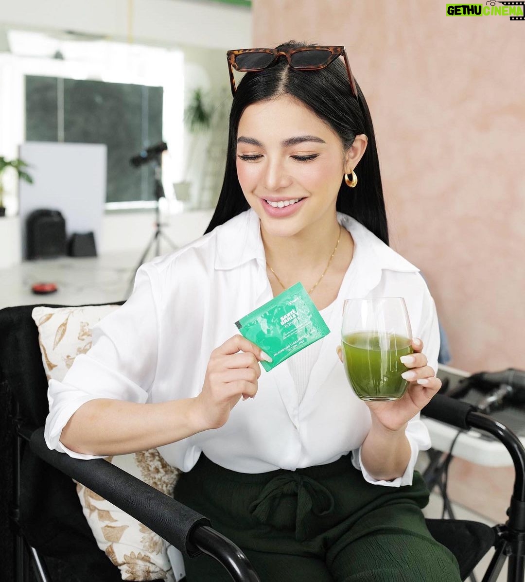 Jane De Leon Instagram - A healthy boost, anyone? In the middle of a fully loaded day, here's a reminder to take a moment for self-care. Drink your Sante Barley with me! @santeofficialph