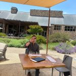 Janel Parrish Instagram - Standard pose in wine country with hubby San Luis Obispo, California