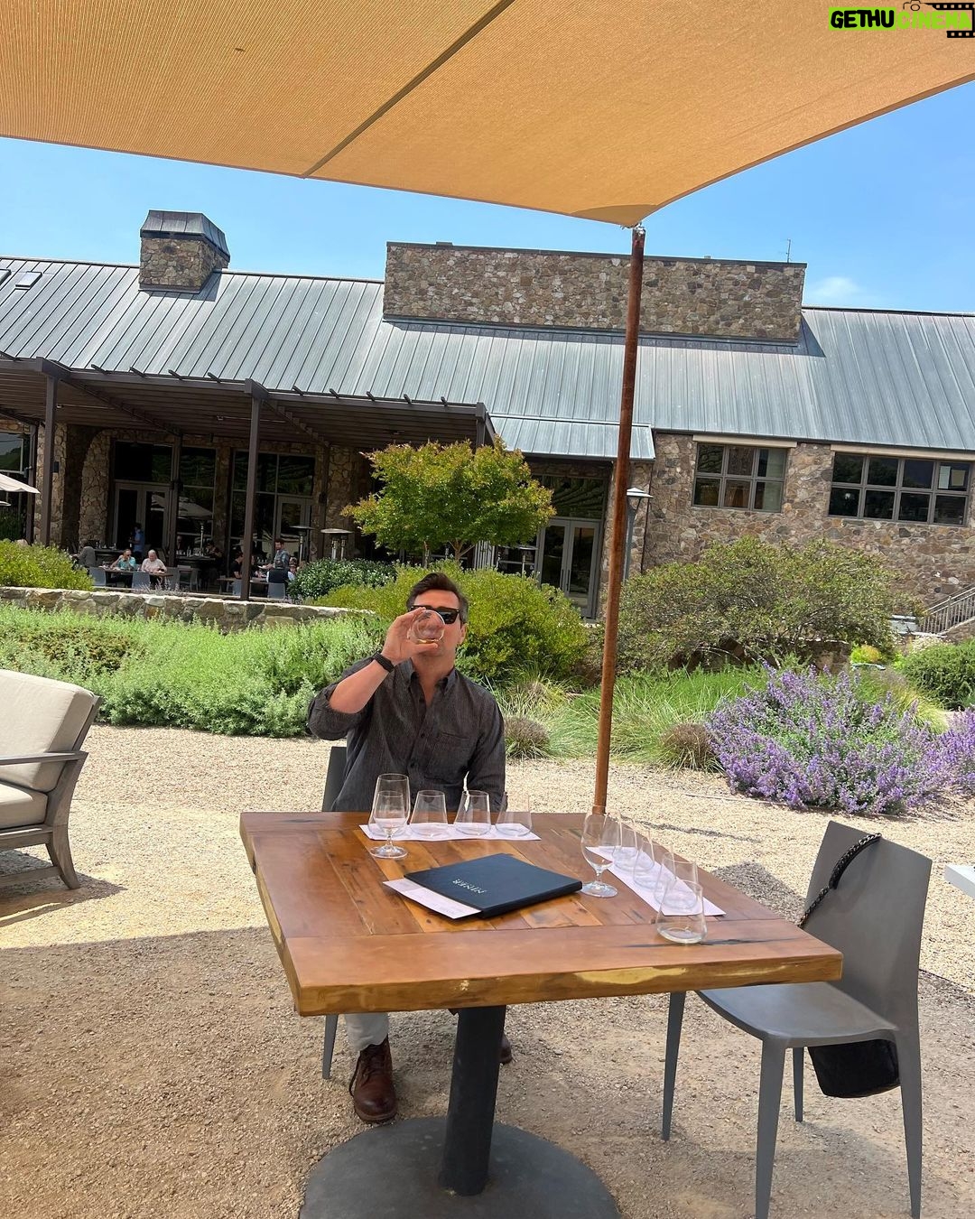 Janel Parrish Instagram - Standard pose in wine country with hubby San Luis Obispo, California