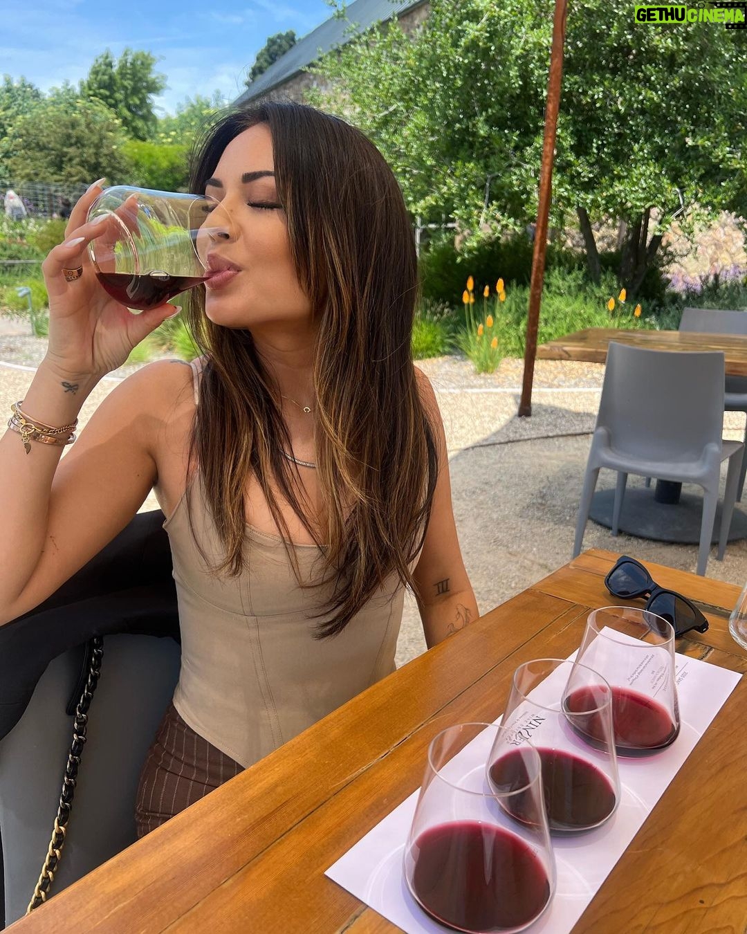 Janel Parrish Instagram - Standard pose in wine country with hubby San Luis Obispo, California