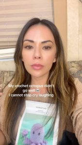 Janel Parrish Instagram - Tiktok enjoyed my crochet fail. It’s your turn. His name is Wilbur.