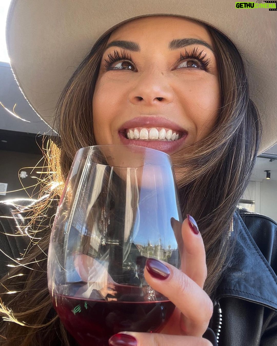 Janel Parrish Instagram - It’s my birthday. Here’s a poem I wrote. I think it’s great: Big hat Drinking wine Feeling FINE 😜 thanks for the birthday love 🤍 San Luis Obispo, California