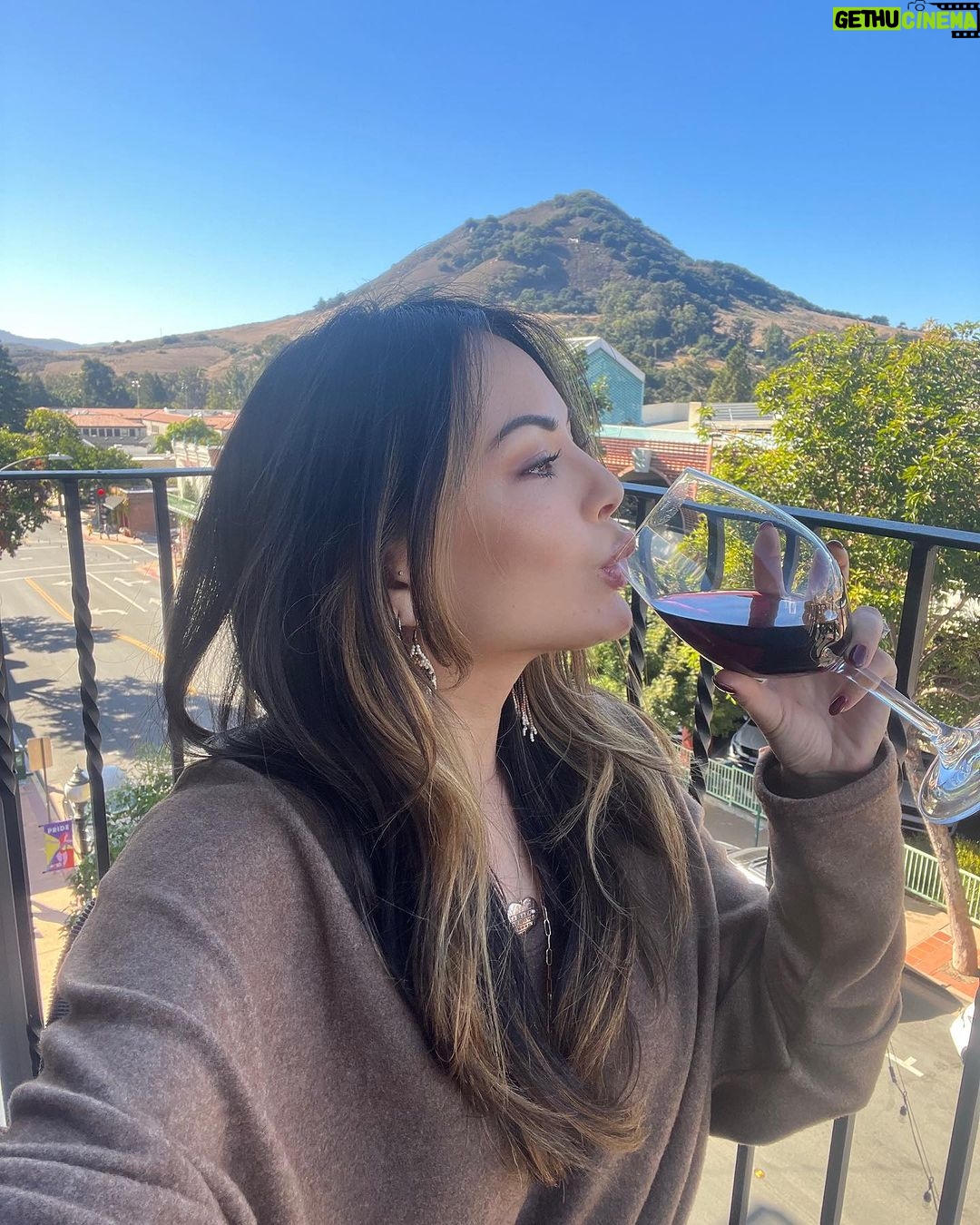 Janel Parrish Instagram - It’s my birthday. Here’s a poem I wrote. I think it’s great: Big hat Drinking wine Feeling FINE 😜 thanks for the birthday love 🤍 San Luis Obispo, California