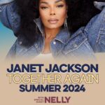 Janet Jackson Instagram - Hey u guys! By popular demand, we’re bringing the Together Again Tour back to North America this summer with special guest Nelly! It’ll be so much fun! Tickets go on sale Friday 1/19. We can’t wait to see you 🫶🏽♥️☀️ #TogetherAgainTour 🎥 Edit: @LiveNation