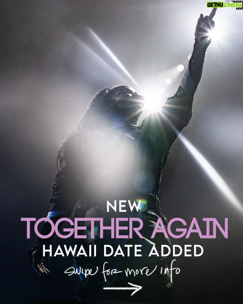 Janet Jackson Instagram - Hawai’i! Thank u so much for all the LUV! Excited to announce we’ve added a third date. We will be Together Again at @blaisdellcenter on March 8, 9 and 10! 🌺 Hawai’i resident pre-sale for March 10 starts this Saturday, December 16 at 10am HST. Pre-sale is online only, no password required. General on-sale begins Saturday, December 23 at 10am HST // 12pm PST Link in bio Honolulu, Hawaii