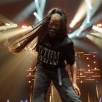 Janet Jackson Instagram - ✊🏽…see u tonight Kansas City! #TogetherAgainTour 🫶🏽 (swipe for more…) 📸: @solaimanfazel Wardrobe: @givenchy Boots: @givenchy Makeup: @prestonmakeup Hair: @cassidyblaine90046hair Styling: @laurelthomson_style T-Mobile Center