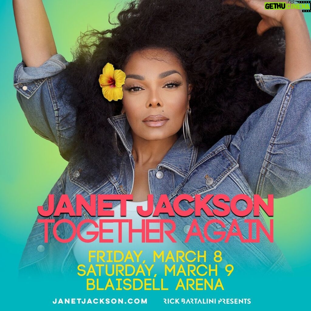 Janet Jackson Instagram - Aloha Hawai’i! It’s been too long! I’ve missed you and I’m so excited to announce we’ll be TOGETHER AGAIN in March! Can’t wait to see you! 🌺 Exclusive Hawai'i resident pre-sale starts Saturday, November 18 at 10:00 A.M. Pre-sale is online only, no password required. Link in bio. Honolulu, Hawaii