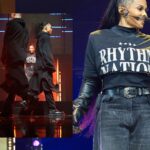 Janet Jackson Instagram - ✊🏽…see u tonight Kansas City! #TogetherAgainTour 🫶🏽 (swipe for more…) 📸: @solaimanfazel Wardrobe: @givenchy Boots: @givenchy Makeup: @prestonmakeup Hair: @cassidyblaine90046hair Styling: @laurelthomson_style T-Mobile Center