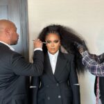 Janet Jackson Instagram - #fridaymood 💖 #fbf #pfw @alexandermcqueen show Make up: @prestonmakeup Hair: @larryjarahsims