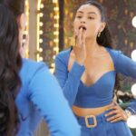 Janki Bodiwala Instagram - Trailer launch 😀 . . Stylist - @styleitwithniki Make up & Hair by @aanalsavaliya Outfit - @loveseer.in Jewellery - @baala_jewels Captured by @neel_visual Curated by @avanisoni18