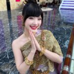Jannine Parawie Weigel Instagram - Sawasdee ka Asian Games 2023🙏🏻🇹🇭❤️ Thai traditional dress by @vanuscouture_official Hangzhou, China