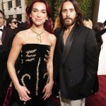 Jared Leto Instagram - Last night at the #GoldenGlobes 🖤 @givenchy @louboutinworld @cartier Thanks for having me 🙏 @goldenglobes 📸: Getty Images / Steve Granitz / Michael Buckner / Todd Williamson/CBS / Kevin Mazur / Charley Gallay / Jon Kopaloff Grooming: @jamie_grooming Styling: @theadamballheim Hair: @rubyhowes