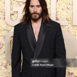 Jared Leto Instagram - Last night at the #GoldenGlobes 🖤 @givenchy @louboutinworld @cartier Thanks for having me 🙏 @goldenglobes 📸: Getty Images / Steve Granitz / Michael Buckner / Todd Williamson/CBS / Kevin Mazur / Charley Gallay / Jon Kopaloff Grooming: @jamie_grooming Styling: @theadamballheim Hair: @rubyhowes