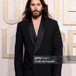 Jared Leto Instagram - Last night at the #GoldenGlobes 🖤 @givenchy @louboutinworld @cartier Thanks for having me 🙏 @goldenglobes 📸: Getty Images / Steve Granitz / Michael Buckner / Todd Williamson/CBS / Kevin Mazur / Charley Gallay / Jon Kopaloff Grooming: @jamie_grooming Styling: @theadamballheim Hair: @rubyhowes