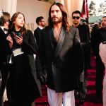 Jared Leto Instagram - Last night at the #GoldenGlobes 🖤 @givenchy @louboutinworld @cartier Thanks for having me 🙏 @goldenglobes 📸: Getty Images / Steve Granitz / Michael Buckner / Todd Williamson/CBS / Kevin Mazur / Charley Gallay / Jon Kopaloff Grooming: @jamie_grooming Styling: @theadamballheim Hair: @rubyhowes