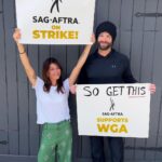 Jared Padalecki Instagram - Sending our love and support to all of the cast, writers, and family who picketed today for the #Supernatural #SAGAFTRAStrike + #WGAStrike. This #SPNFamily sticks together. Austin, Texas