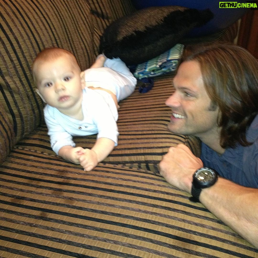 Jared Padalecki - 599.7K Likes - Alright Tom. T-pain. Tommo. T to the C to the P.... you have many names.... but only one daddy. And, YOU made me a daddy. I can’t ever repay you. I can only hope to embarrass you as often as possible, and guide you as often as I’m capable.
Happy 8 kiddo. (Thank you Holly Ollis for pic from 2012!!)