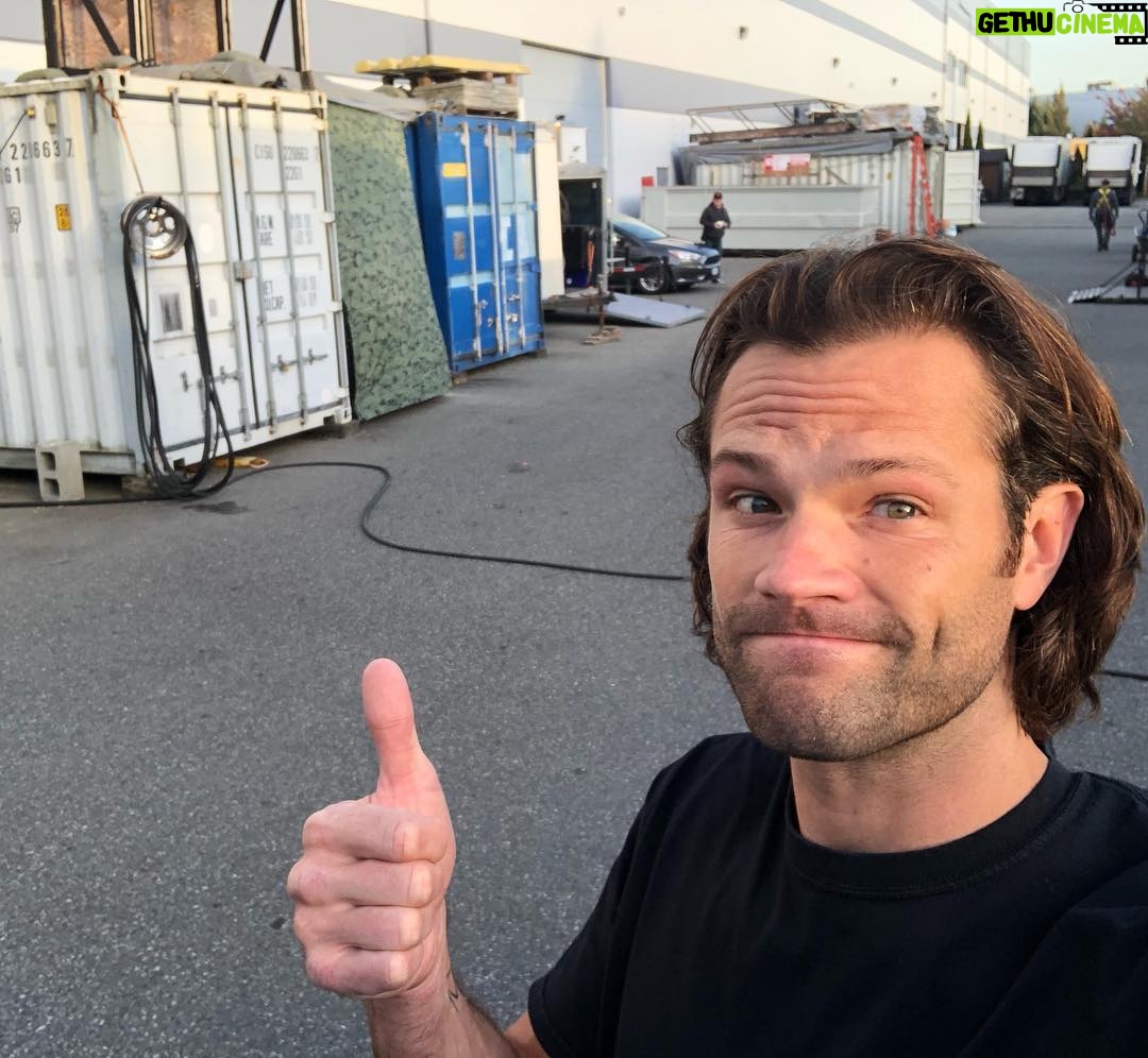Jared Padalecki - 606.3K Likes - Wrapped for the day and headed home to watch the #supernatural #season15premiere Thanks y’all ❤️ #spnfamily #mentalhealthawareness