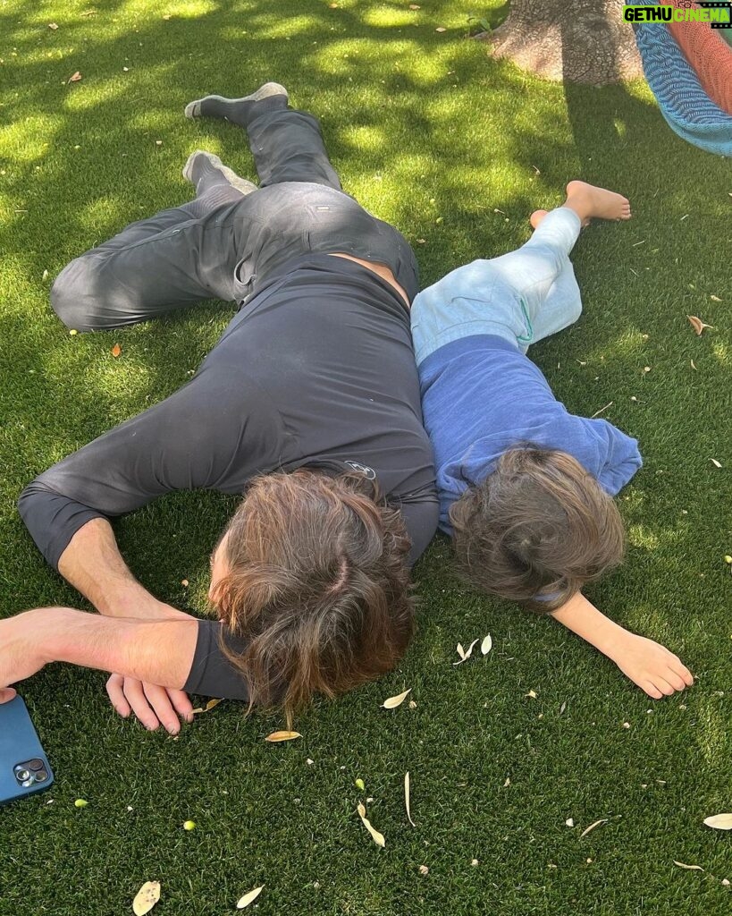 Jared Padalecki Instagram - Flu B SUUUUUCKS!… I wouldn’t wish it on anyone. But, I did get to take an impromptu outdoor nap with my little angel… #FindTheSilverLining Photo credit: @genpadalecki (Is it weird when your wife takes pics while you’re sleeping???… 🤔)