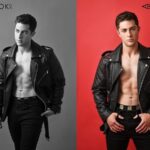 Jaren Lewison Instagram - They did not let me keep the leather jacket… the cowboy boots are mine tho ;) 📕: @abookof 📸: @graphicsmetropolis 👔: @lil_saigon 💈: @annyk.makeup ✏️: @claraseelykatz #RememberTheFeeling