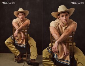 Jaren Lewison Instagram - They did not let me keep the leather jacket… the cowboy boots are mine tho ;) 

📕: @abookof
📸: @graphicsmetropolis
👔: @lil_saigon
💈: @annyk.makeup
✏️: @claraseelykatz

#RememberTheFeeling