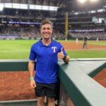 Jaren Lewison Instagram - Thanks for having me @rangers !! Globe life field is UNREAL 🏟⚾️ #RememberTheFeeling #GoRangers Globe Life Field