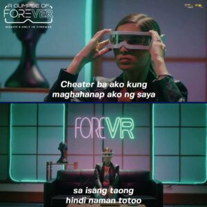 Jasmine Curtis-Smith Instagram - Akala ko wala ng saya sa real world... not until i discovered VIRTUAL REALITY DATING! Perfect date, perfect jowa, perfect love?

From writer/director, Jason Paul Laxamana.
#AGlimpseOfForever this March 6 Only In Cinemas
#JasmineCurtis #DiegoLoyzaga #JeromePonce