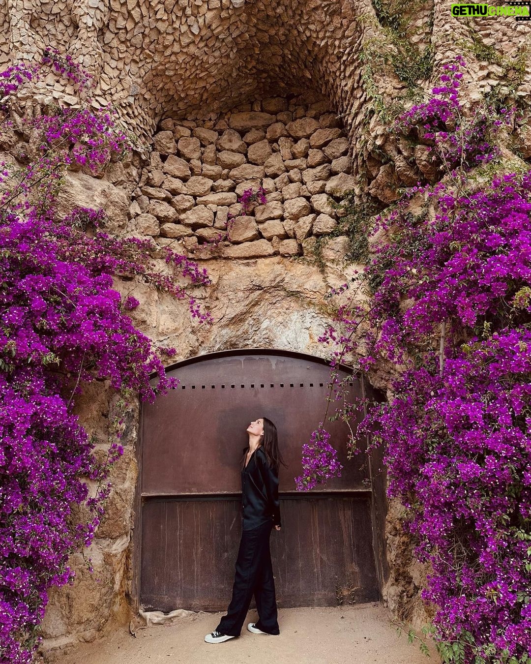 Jasmine Curtis-Smith Instagram - Buenos Dias 🌺 Park Güell blooming throughout spring and summer, abundantly framing a rusting door and weaving amongst the rock columns and structures. 💜 Funny little kwento – while strolling about this area, everyone was focused on getting into the Park’s main scenic view spot/square to take photos on that side for the view of BCN. @tracyayson and I loooooved the framing of these bougainvilleas so we snapped a few shots without us in the frame, next thing you know a line was formed behind her and an old American couple negotiated and insisted an exchange - “Take our photo, and I’ll take yours!” Sabay abot ng phone at puesto sa flowers just as I was about to walk for this shot. No need for a response daw 😄 #JCStrips