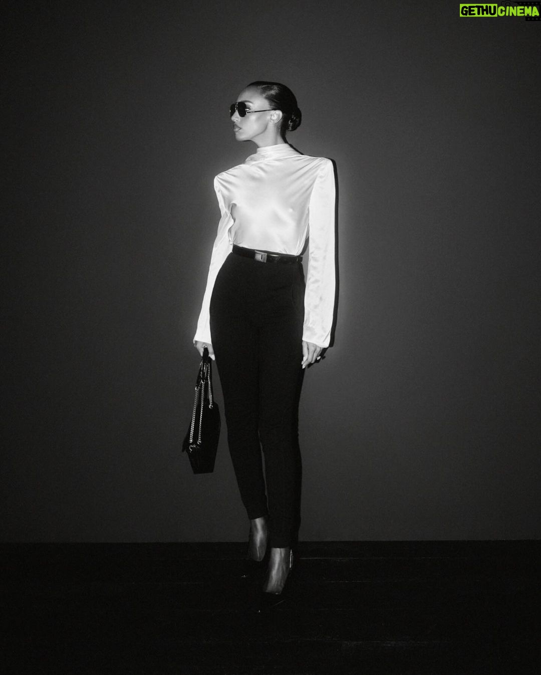 Jasmine Tookes Instagram - In black & white @ysl @anthonyvaccarello Park Hyatt Paris-Vendome