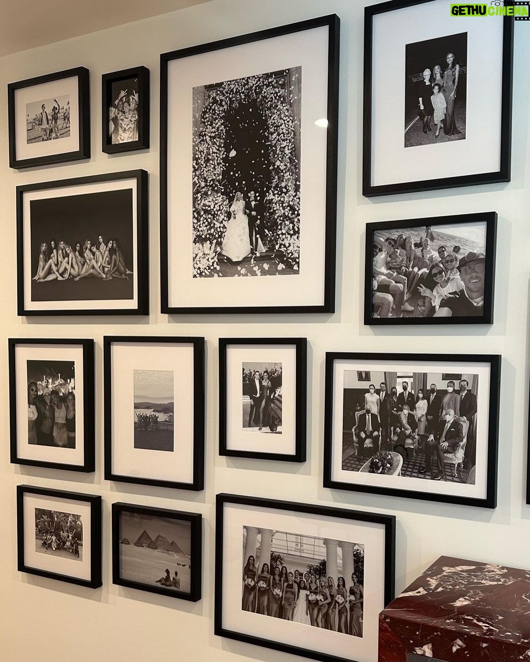 Jasmine Tookes Instagram - The second I saw this wall, I knew It was the perfect place to create a gallery wall filled with some our most amazing memories. @framebridge made this process so smooth & helped bring my vision to life.