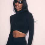 Jasmine Tookes Instagram - Your new favorite black workout set. Tomorrow @joja 🤎