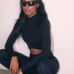 Jasmine Tookes Instagram - Your new favorite black workout set. Tomorrow @joja 🤎