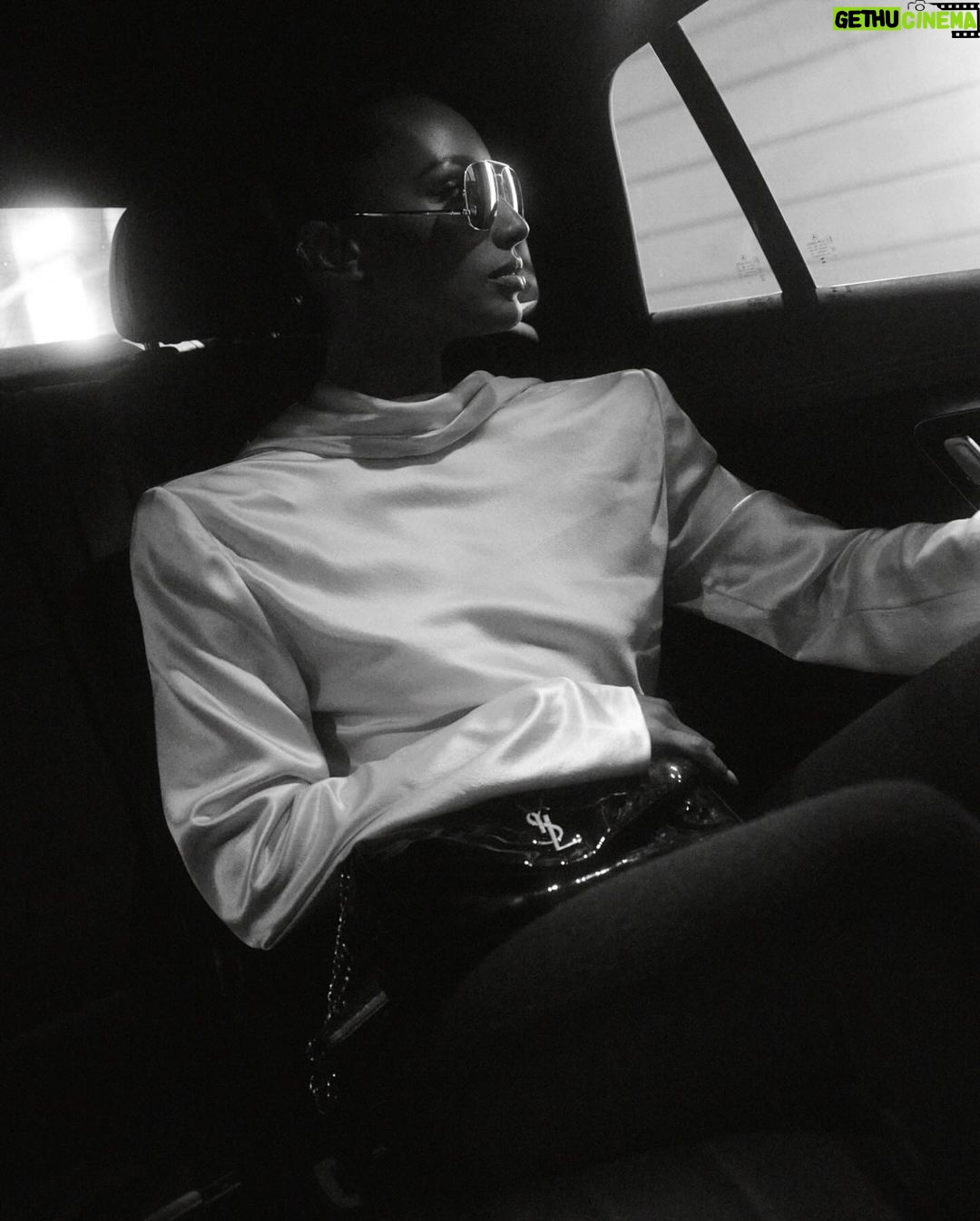 Jasmine Tookes Instagram - In black & white @ysl @anthonyvaccarello Park Hyatt Paris-Vendome