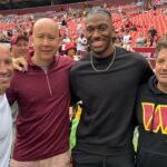 Jason Oppenheim Instagram - Flew out to D.C. this weekend with some friends to watch the Commanders get a W! It was an absolute dream getting to meet so many of the legendary players I grew up watching, and so many of the new guys who carry the torch @commanders #httc Special thanks to team president Jason Wright, and PR @sophialautieri @emileefails Commanders Field