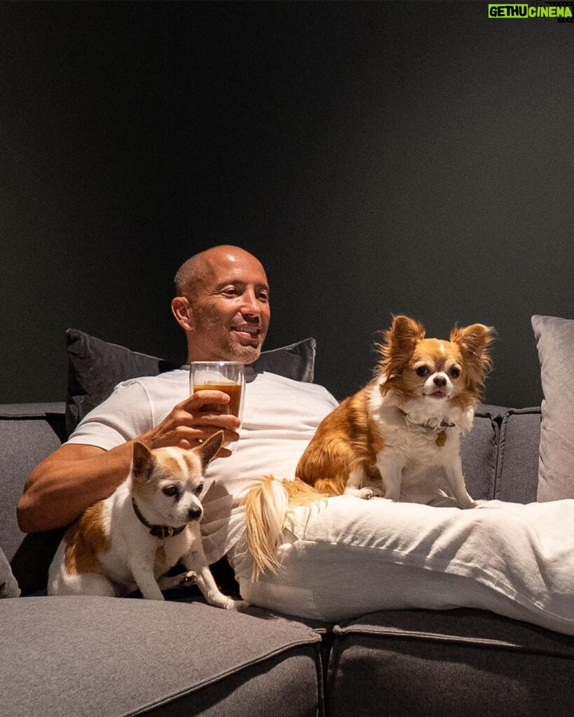 Jason Oppenheim Instagram - #ad Summer Fridays with the three loves of my life. Niko, Zelda and @keurig 😉 Since I got this K-ICED brewer and these ridiculously good @greenmtncoffee ICED Vanilla Caramel K-Cup pods, I can have an iced coffee no matter what I’m doing around the house. I might not leave home at all this summer. Well, maybe to sell a few houses... Grab yours at Keurig.com. #keurigpartner