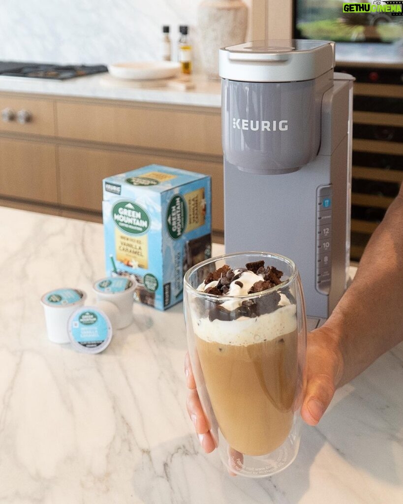 Jason Oppenheim Instagram - #ad Summer Fridays with the three loves of my life. Niko, Zelda and @keurig 😉 Since I got this K-ICED brewer and these ridiculously good @greenmtncoffee ICED Vanilla Caramel K-Cup pods, I can have an iced coffee no matter what I’m doing around the house. I might not leave home at all this summer. Well, maybe to sell a few houses... Grab yours at Keurig.com. #keurigpartner
