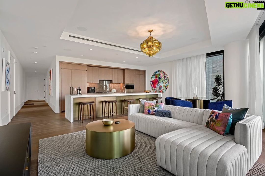 Jason Oppenheim Instagram - Just Listed - The Pendry Residences #307 - $4,195,000 2 Beds / 3 Baths / 2,393 Sq. Ft. Immerse yourself in luxury at the Pendry Residences, a 24-hour full-service amenity building, located on the iconic Sunset Strip in West Hollywood. Residence 307 offers unparalleled privacy with breathtaking south-facing Downtown LA views. Serene and sophisticated, the home exudes an opulent ambiance with wide plank white oak flooring and floor-to-ceiling glass walls that bathe the space in natural light. The chef's kitchen, designed by Martin Brudnizki, is the perfect blend of functionality and elegance equipped with top-of-the-line Subzero and Wolf appliances, custom white oak stained cabinetry, Waterworks fixtures, and an oversized Calacata Borghini marble island. The generously sized primary suite is a haven of luxury, featuring a customized Poliform walk-in closet and a marble spa-like bathroom with custom double vanities and high-end polished chrome fixtures. Completing the residence are a guest bedroom with en-suite bath, powder room, laundry room, in-wall speakers, direct access via a private elevator, and two side-by-side parking spaces equipped with a triple charger. The Pendry Residences offers a range of residential amenities, including 24-hour concierge and security services, valet parking, a state-of-the-art fitness center, a resident lounge, a tranquil garden deck, a rooftop pool, and services of the Pendry Hotel. West Hollywood, California