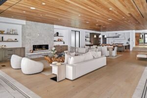 Jason Oppenheim Instagram - Just Listed - 2201 Bayside Dr. - $27,995,000

5 Beds / 9 Baths / 9,129 Sq. Ft. / 11,921 Lot Size

This newly constructed custom estate offers exclusive Corona Del Mar waterfront living with intricate design touches and a harmonious blend of natural stone and wood elements. Consisting of 5 ensuite bedrooms and 9 bathrooms and boasting approximately 50 feet of private beachfront, it caters to water enthusiasts and offers shared ownership of one of the longest private docks on the west coast, capable of accommodating multiple yachts up to 100ft in length. Upon arrival, you will be greeted by meticulously landscaped surroundings, a striking grand pivot door, and a double height foyer that sets the tone for the residence. Inside, the space boasts European wide plank bleached oak flooring by Gaetano, illuminated floating staircases, and expansive glass features that fill the approximately 9,129 square feet of interiors with an abundance of natural light. The property seamlessly connects to its surroundings through slide-away pocket doors that open onto a heated patio, a zero-edge saltwater pool and spa, and a courtyard featuring a built-in Lynx Grill. The kitchen features custom Honed Calcatta Vagli slab countertops and backsplash, a 55" La Canche designer stove imported from Paris, a butler's pantry, and stained white oak cabinetry. Convenience is paramount, with a Waupaca elevator servicing all four floors, including the lower level, which encompasses a media area, a dry bar, and temperature controlled wine room. Upstairs, the owner's suite presents a heated wraparound balcony with mesmerizing water views, a living space with a fireplace, and two spa-like bathrooms, each complemented by its own walk-in closet. The top level reveals a lounge area that opens onto a rooftop deck with grass and sweeping views of the Newport Beach Harbor offering limitless ocean-view entertaining. Equipped with cutting-edge technology, the property also includes a nearly 3,000 sq. ft., 6+ car garage with epoxy flooring.

Listed by 
@briancharlesfurstenfeld
@mskaylacardona
@jasonoppenheim