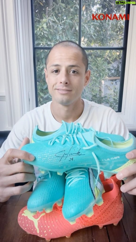 Javier 'Chicharito' Hernández Instagram - Be sure to follow @Konami on X for a chance to win one of these pairs of signed boots. Let’s play! #eFootball Los Angeles, California