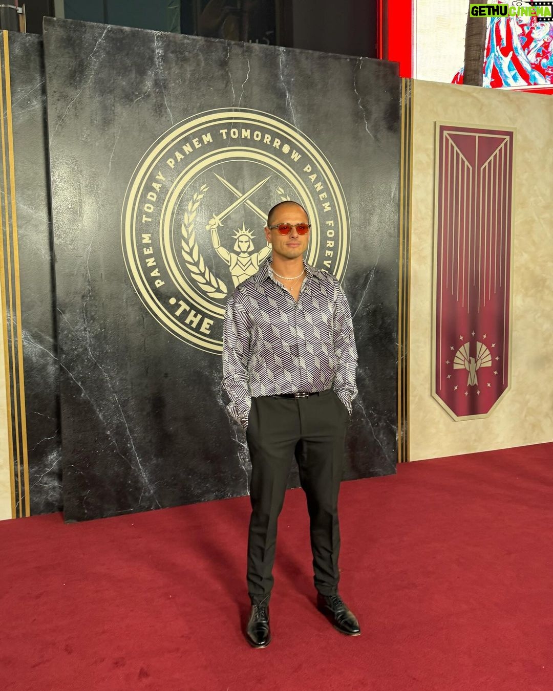 Javier 'Chicharito' Hernández Instagram - Thank you to @thehungergames for the invite last night I had such a great time! The movie is so good go and watch it whenever you can! 😎😮💨 Los Angeles, California