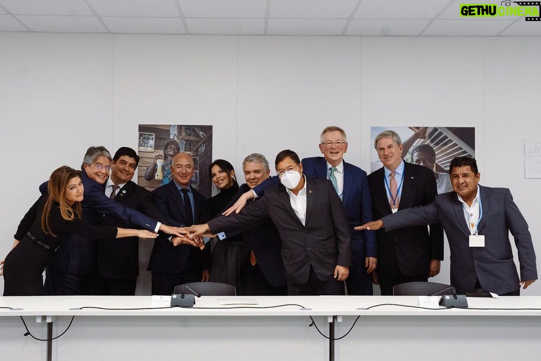 Jeff Bezos Instagram - At #COP26, Lauren and I discussed conservation of land and sea with leaders from Colombia, Ecuador, Panama, Costa Rica, and Bolivia. Together, they oversee one of the most diverse regions on earth. The @BezosEarthFund is working with them to help create the largest transnational marine protected area on the planet, covering an area larger than California. Thank you to this group for their boldness on this important work.