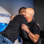 Jeff Bezos Instagram – Loved being with @MichaelStrahan on Thursday Night Football. Gave him a little something to pack for his flight.