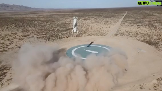 Jeff Bezos Instagram - Today’s @BlueOrigin landing and the epic view from above the Kármán line. #NeverGetsOld #GradatimFerociter