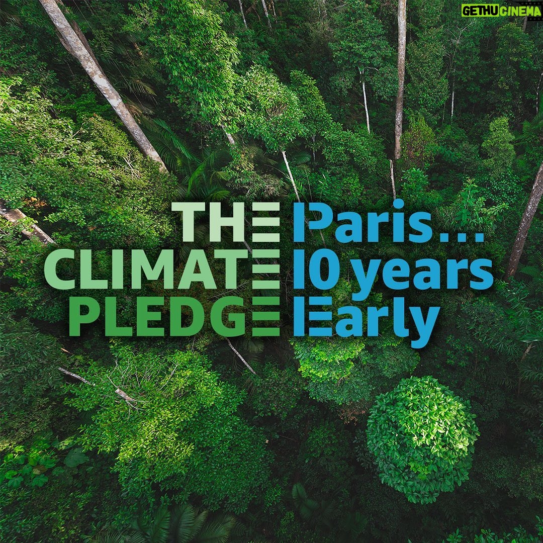 Jeff Bezos Instagram - Very pleased to share today that @verizon, @infosys, and @discoverrb have signed The Climate Pledge — committing to reach the Paris Agreement goals 10 years early. @Amazon and @globaloptimism co-founded the Pledge to encourage more companies to use their size and scale to fight climate change. Big thanks to these companies for stepping up and showing leadership. #ClimatePledge