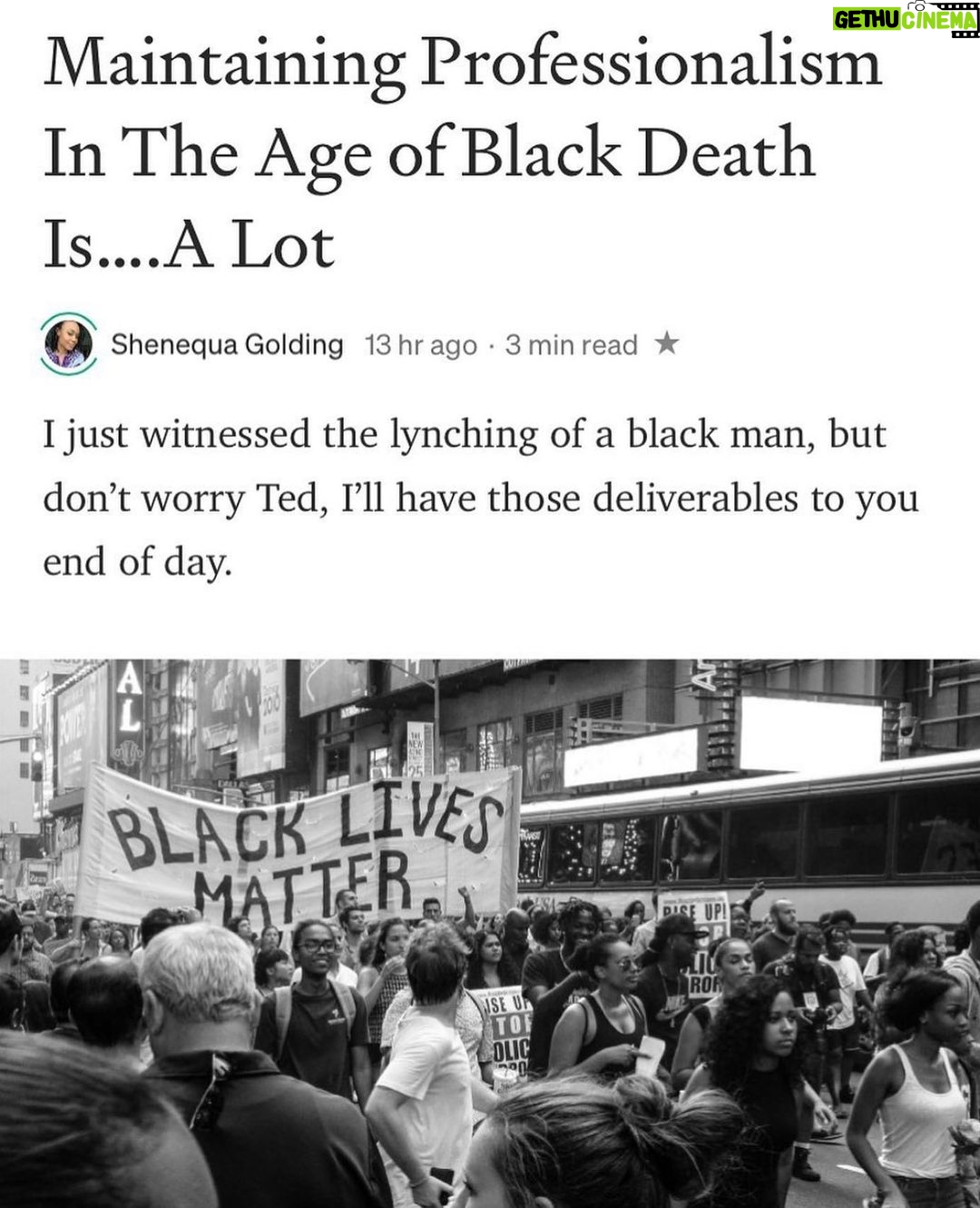 Jeff Bezos Instagram - The pain and emotional trauma caused by the racism and violence we are witnessing toward the black community has a long reach. I recommend you take a moment to read this powerful essay from @goldinggirl617, especially if you’re a manager or leader. “We’re biting our tongues, swallowing our rage and fighting back tears to remain professional because expressing that hurt caused by witnessing black death is considered more unprofessional, than black men and women actually being killed. So if you can, please, be mindful. Your black employees are dealing with a lot.” A link to the whole essay is in my bio.