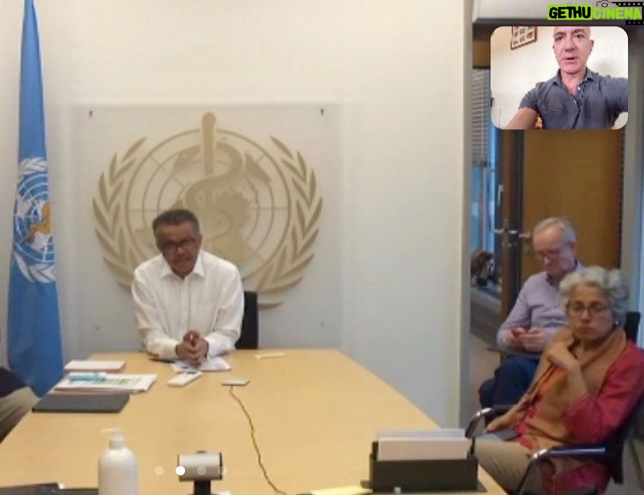 Jeff Bezos Instagram - Good call with @WHO Director-General @DrTedros today on the global response to #COVID19 and the ways @Amazon and @AmazonWebServices are helping their efforts. Our current work with WHO includes: increasing capacity and security for the WHO website; providing ML & AI for WHO’s Epidemic Intelligence from Open Sources initiative; assisting with the translation and transcription of WHO’s knowledge catalogue; providing logistics support. We also discussed the urgent need for collective action to produce and distribute plentiful COVID-19 test kits. A surplus of fast, effective, easy-to-access test kits would flatten the curve and protect people around the world. I told Dr. Tedros we will continue to help WHO in every way we can in the coming weeks and months.