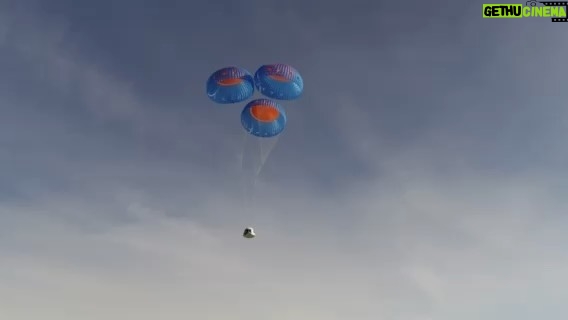 Jeff Bezos Instagram - Today’s @BlueOrigin landing and the epic view from above the Kármán line. #NeverGetsOld #GradatimFerociter