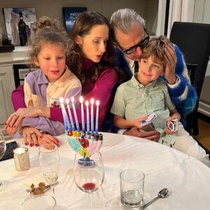 Jeff Goldblum Instagram - Sending light, blessings, and love from my family to you, to yours, to everyone, everywhere! <3 The Goldblums <3 🕯🙏🏼🌍💖🌠☮️✨