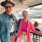 Jeff Goldblum Instagram - “Fever dream high in the quiet of the night, you know that I caught it…!” 🤩🙌🏼💋🦋🌺🌈🌸✨🍓🍦🎟️🌅💎🔮🪬🔑🎀🪄🩷🩵🤍 @emiliegoldblum @taylorswift @sofi #ErasTour SoFi Stadium